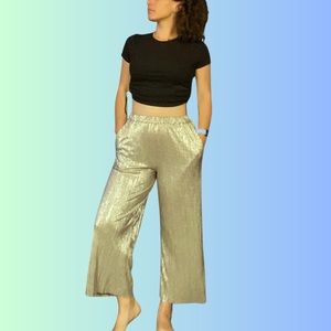 & Other Stories Golden, Fun, Disco pants Size 6